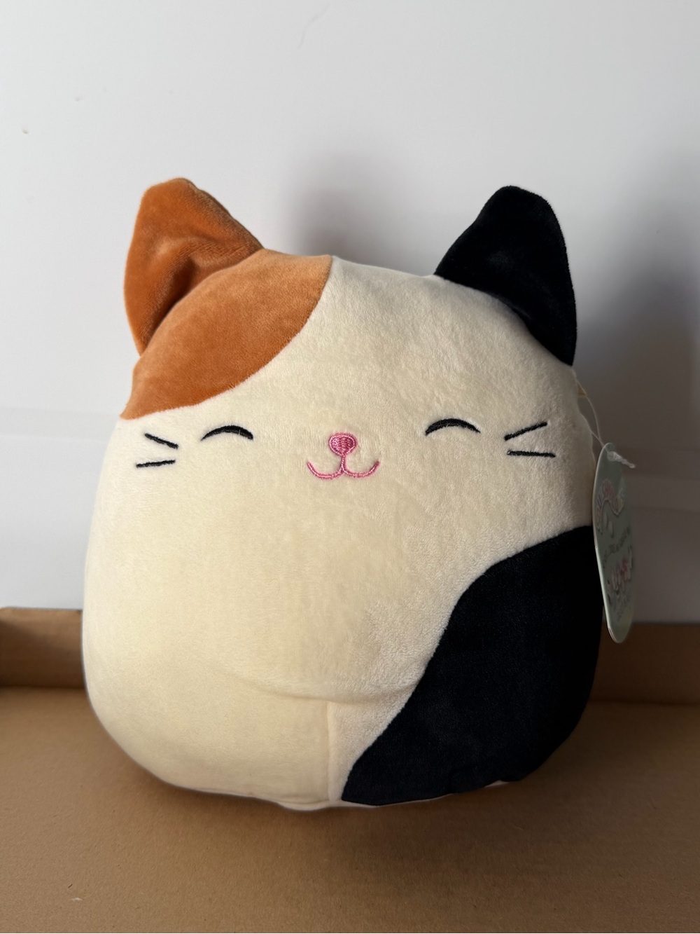 8” Squishmallow OG Calico `Cameron’ Cat Plush Toy - Cream, Brown & Black NWT